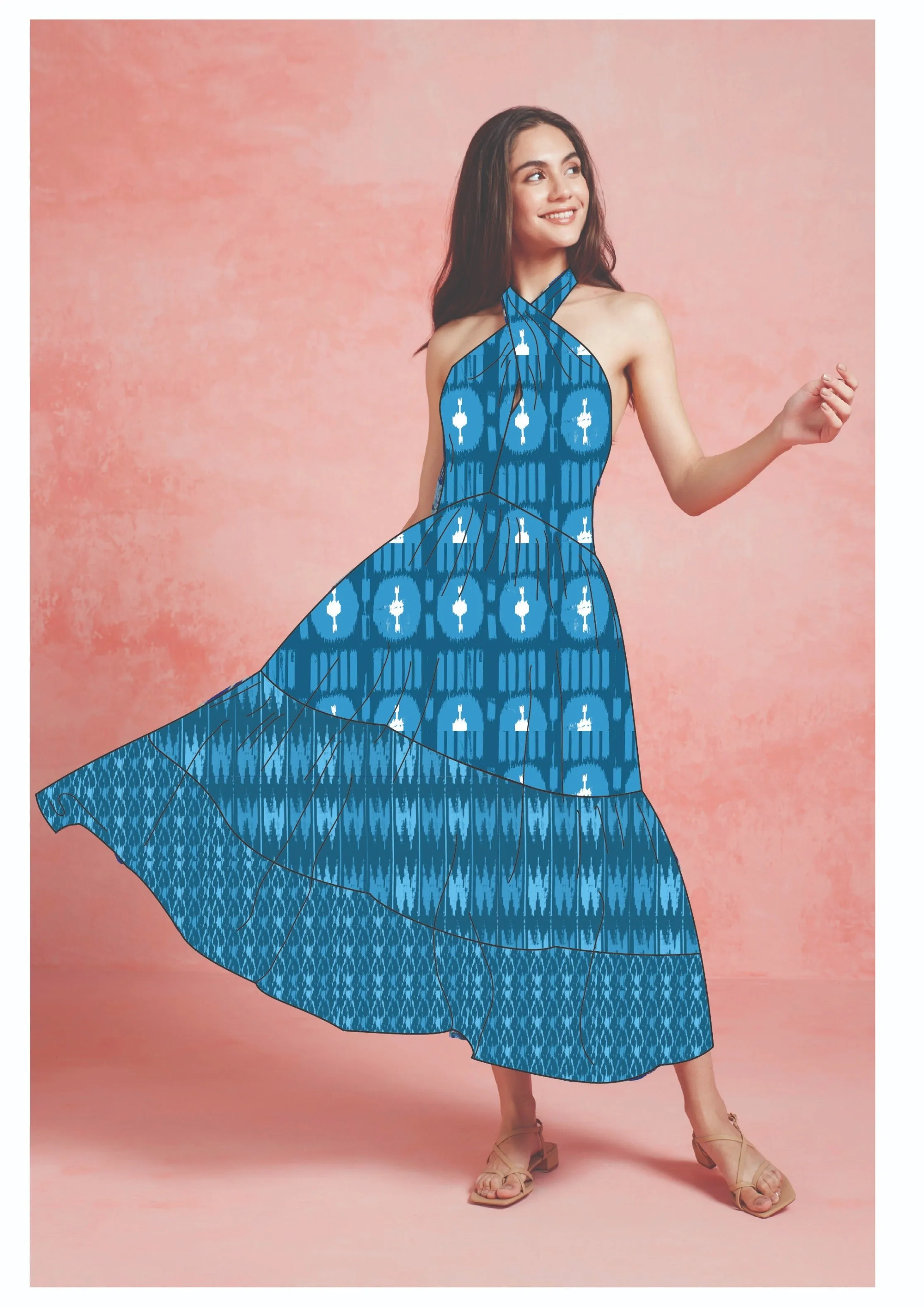 HENRIETTA DRESS DUNA TURQUOISE sold by Ro's Garden