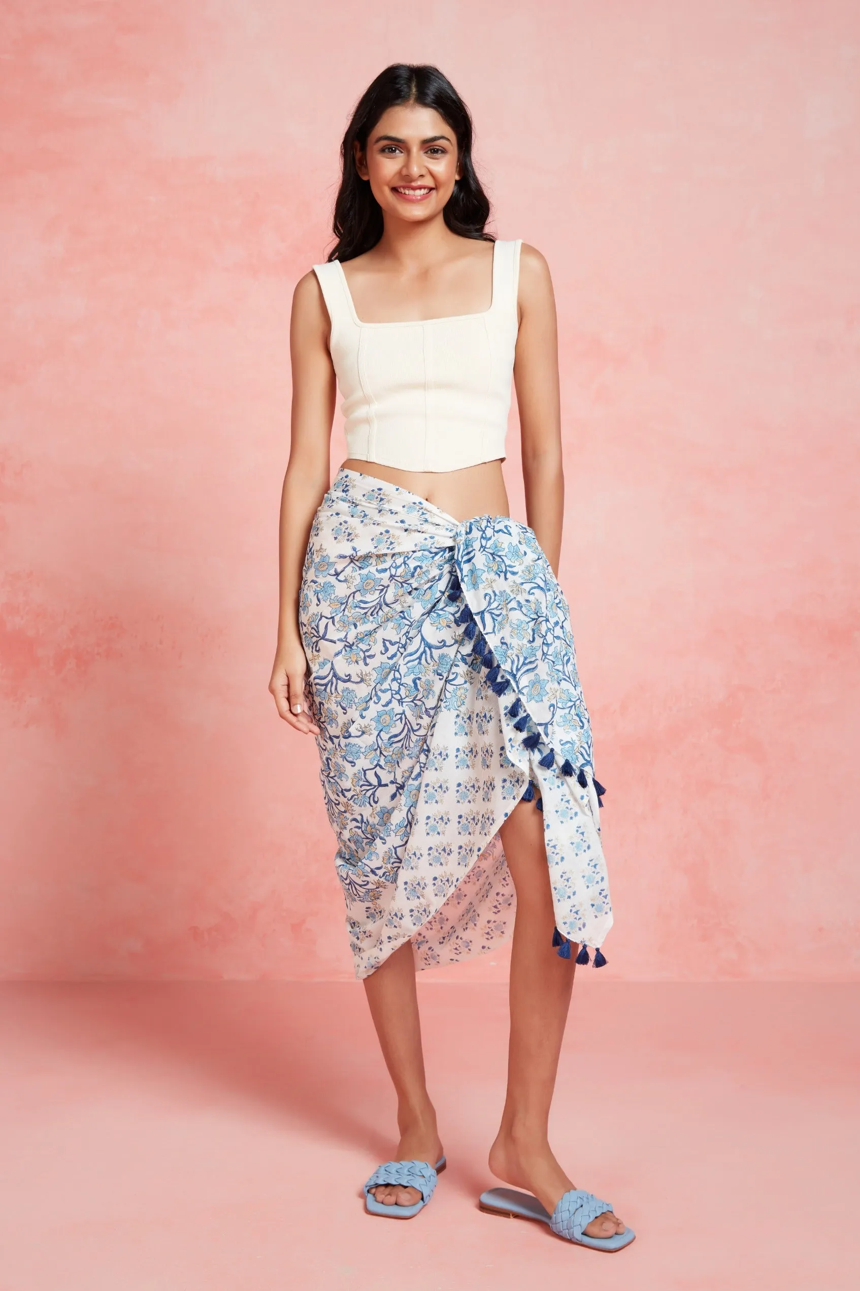 CLASSIC SARONG CAITLIN BLUE sold by Ro's Garden