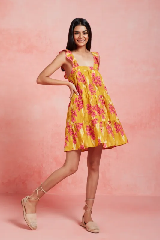 HAYA DRESS JULIANA MUSTARD sold by Ro's Garden