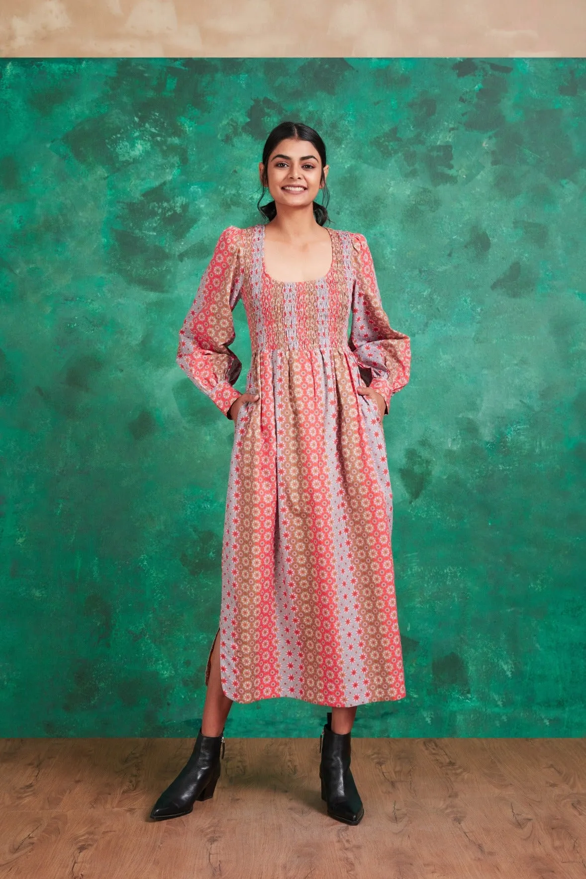 ICELAND MIDI DRESS GRETA RED sold by Ro's Garden