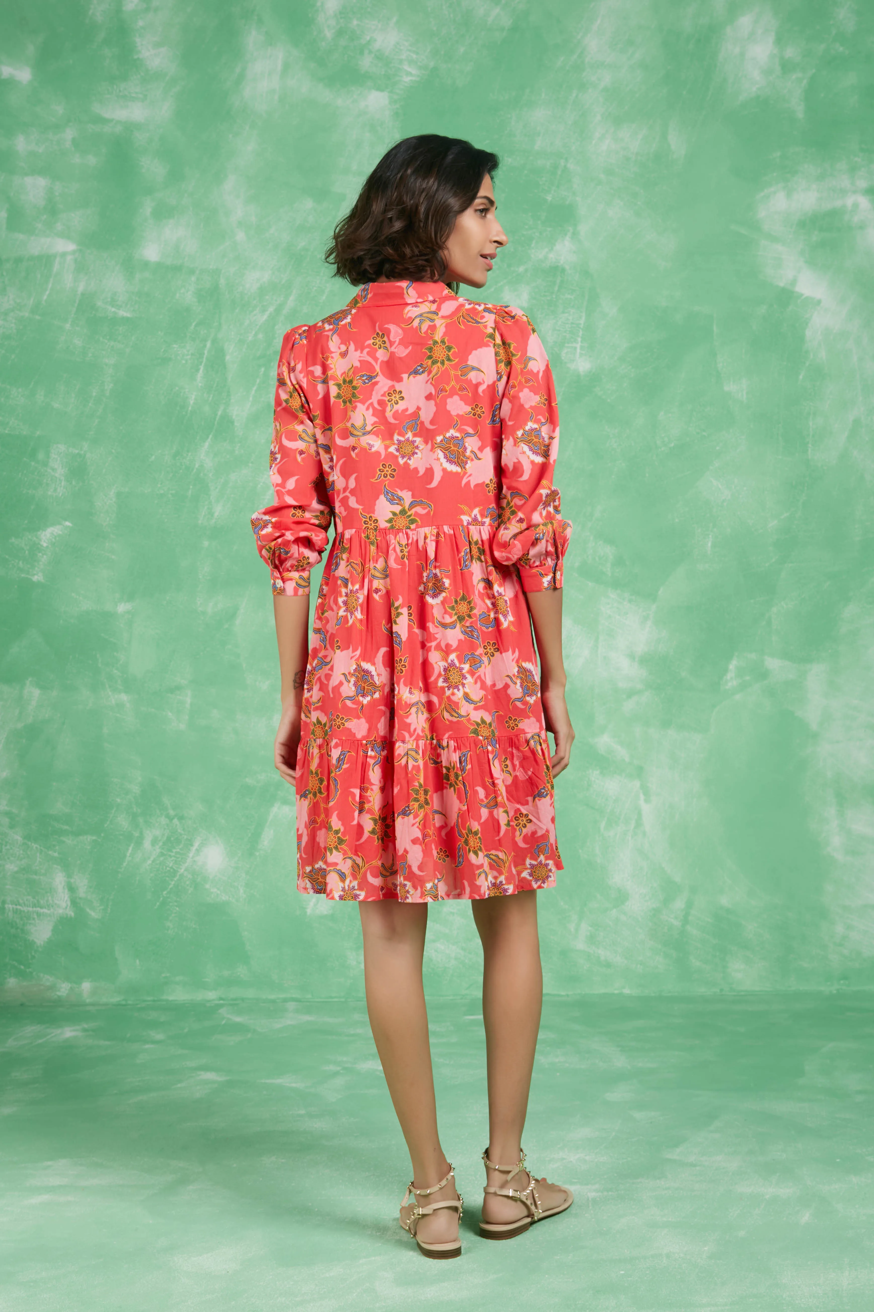 ROMY SHORT DRESS BOMBAY RED sold by Ro's Garden product image thumbnail 3