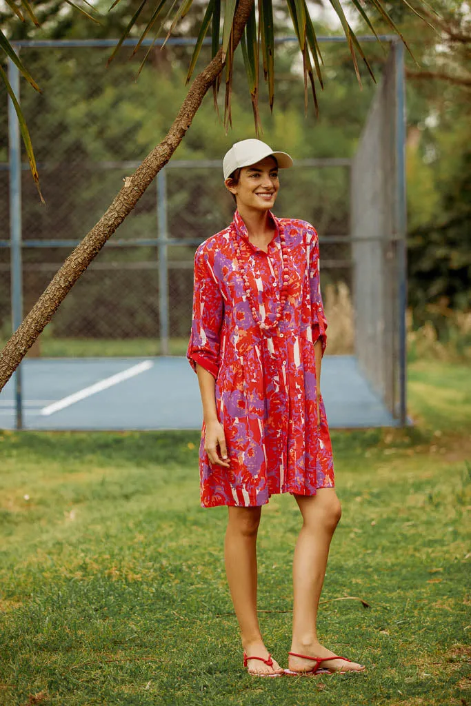 DEAUVILLE SHORT DRESS PETUNIA CORAL sold by Ro's Garden product image thumbnail 5