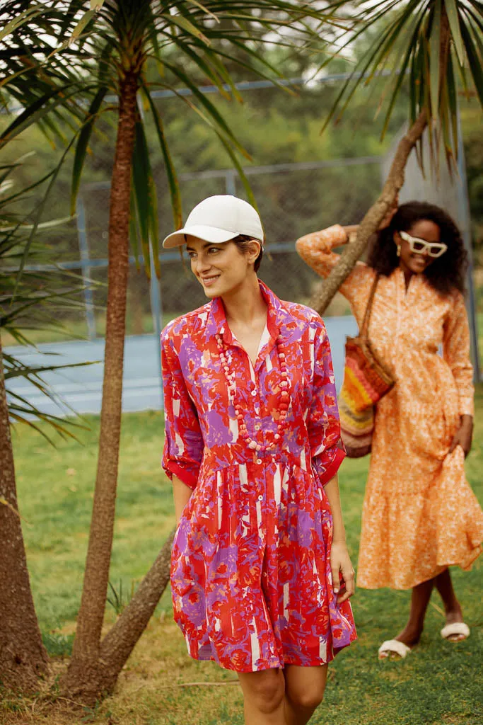 DEAUVILLE SHORT DRESS PETUNIA CORAL sold by Ro's Garden