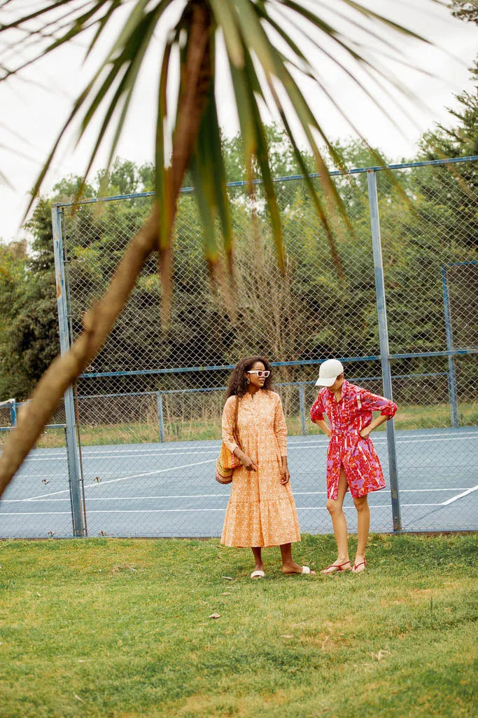 DEAUVILLE SHORT DRESS PETUNIA CORAL sold by Ro's Garden product image thumbnail 3
