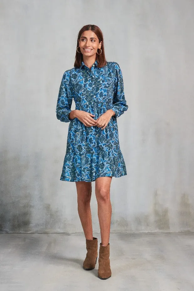 ROMY SHORT DRESS VAYU BLUE sold by Ro's Garden