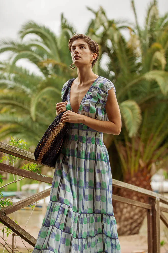 HILDA MIDI DRESS MAPUSA BLUE sold by Ro's Garden product image thumbnail 3