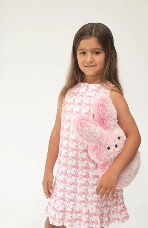 LOUISE GIRL'S LOUNGE DRESS LAPIN PINK sold by Ro's Garden