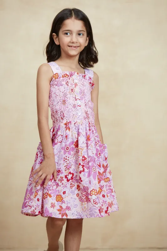 POLLY GIRLS DRESS PALERMO PINK sold by Ro's Garden