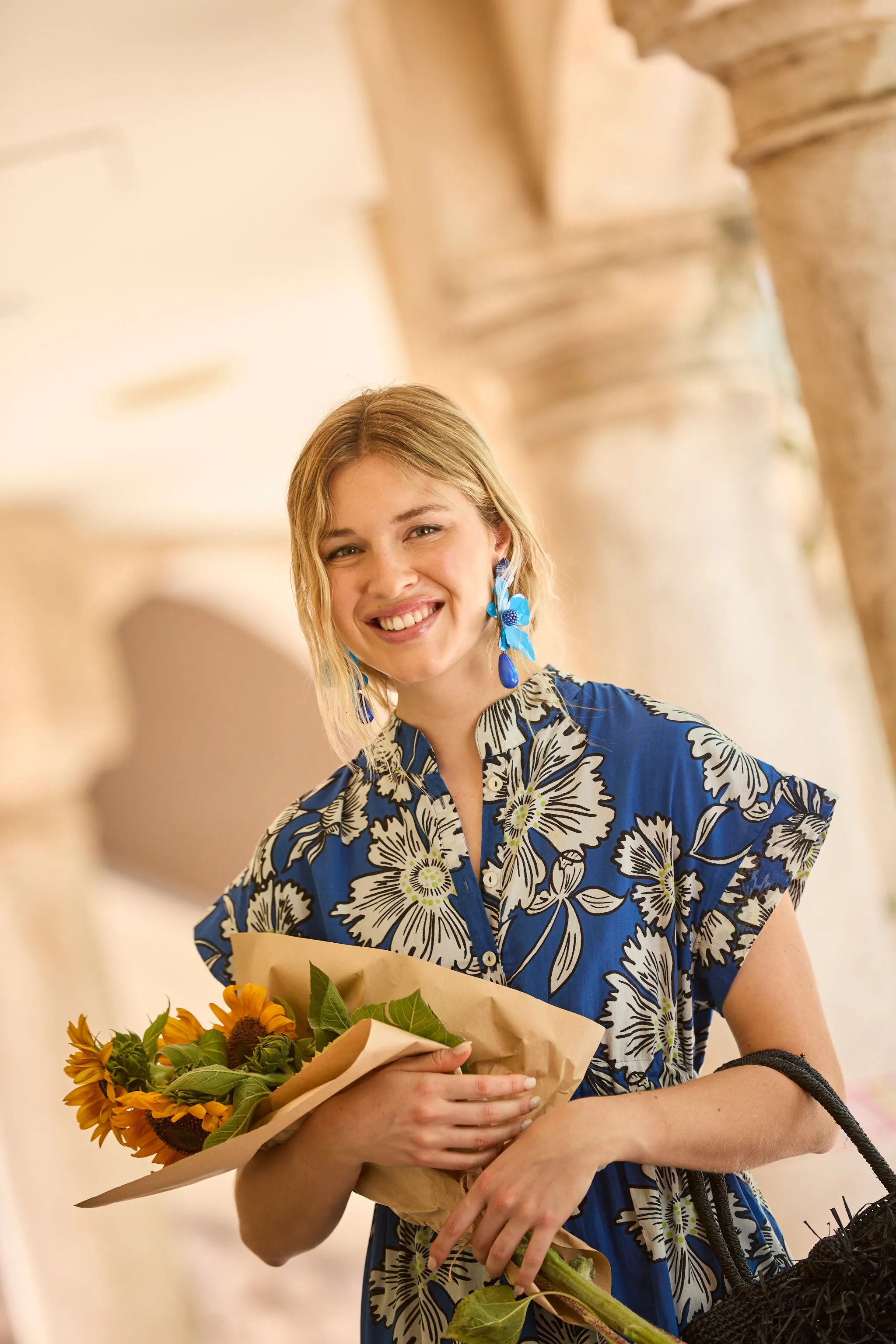 MUMI MIDI DRESS TRAPANI BLUE sold by Ro's Garden