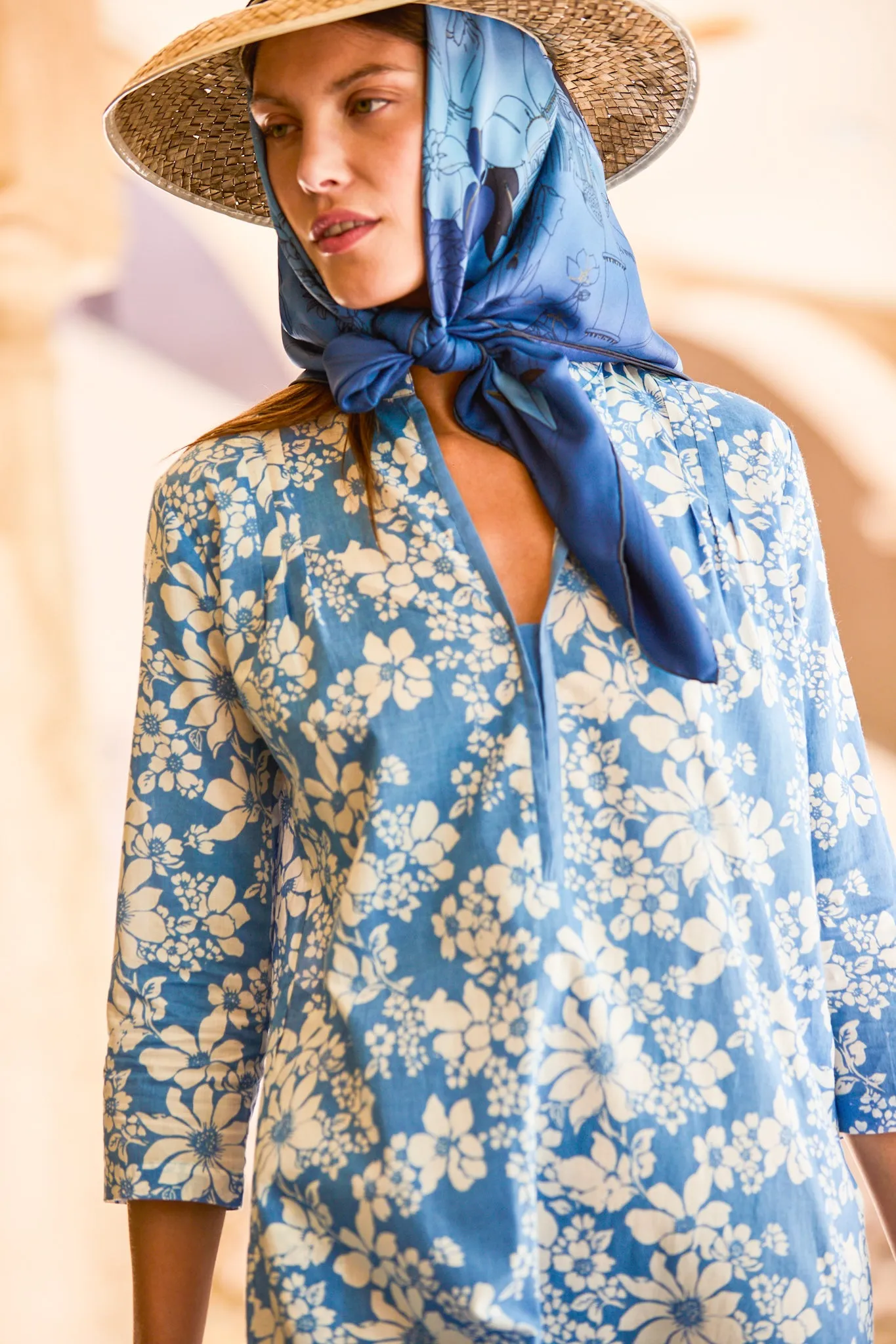 ASHA LONG KURTA CATANIA LIGHT BLUE sold by Ro's Garden product image thumbnail 2