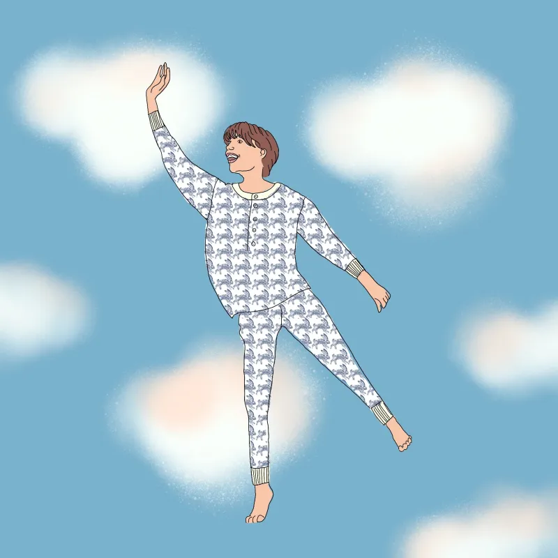 PIPPA WOMEN'S PAJAMA SET LAPIN BLUE sold by Ro's Garden