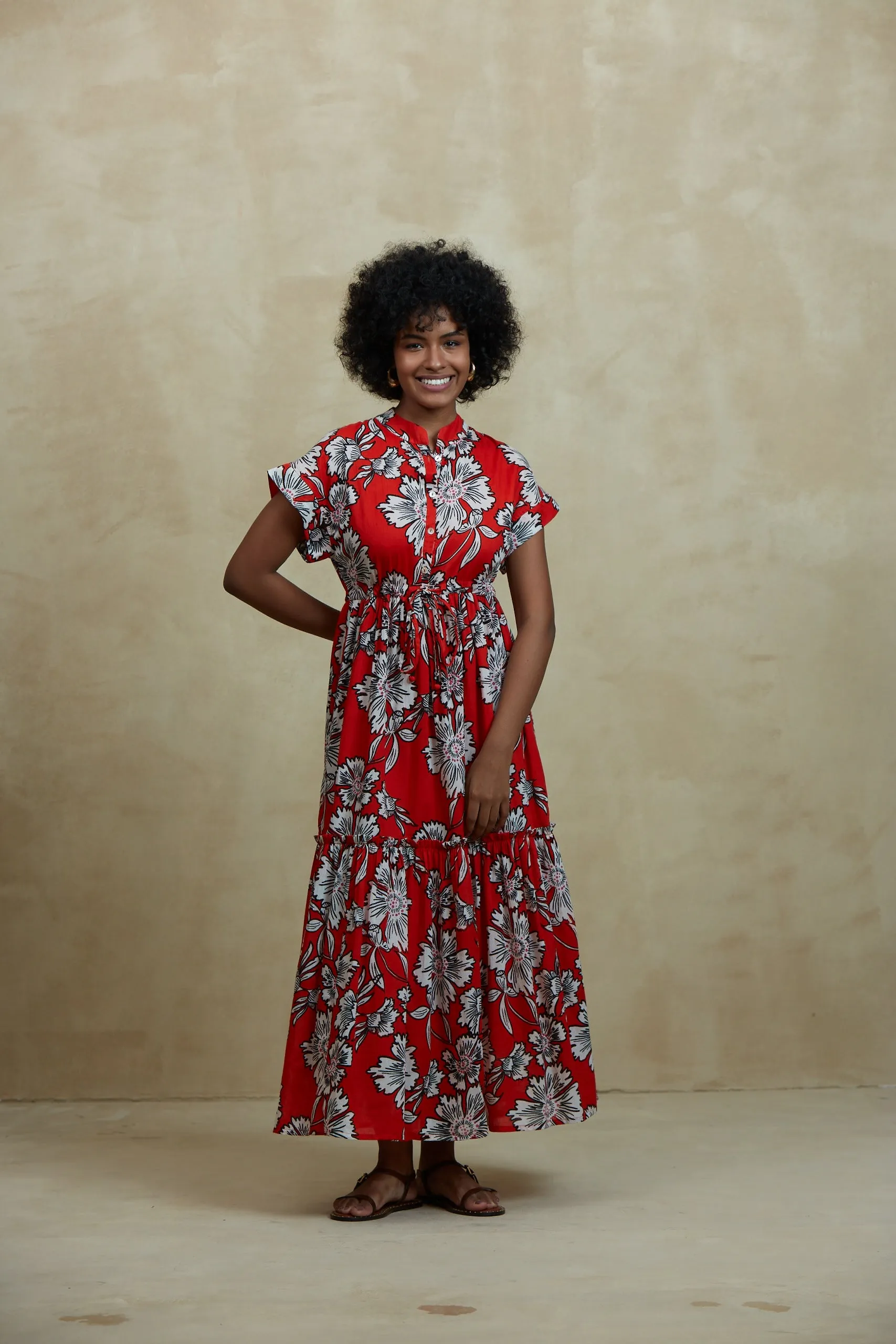 MUMI MIDI DRESS TRAPANI RED sold by Ro's Garden product image thumbnail 4