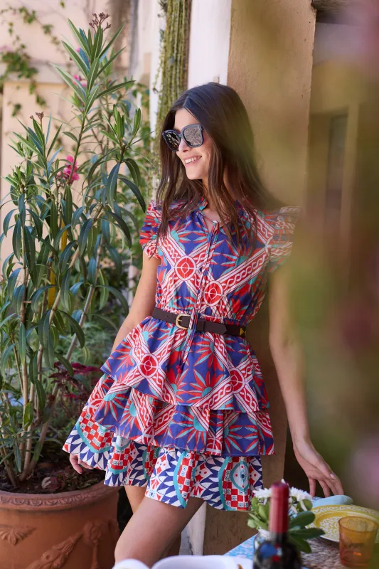 BIMBA SHORT DRESS SICILY RED sold by Ro's Garden