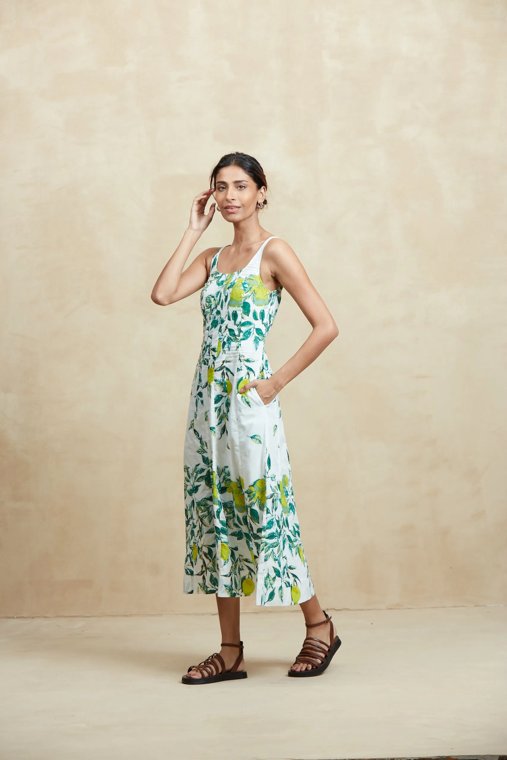 CAMILLE MIDI DRESS BYRON YELLOW sold by Ro's Garden product image thumbnail 5