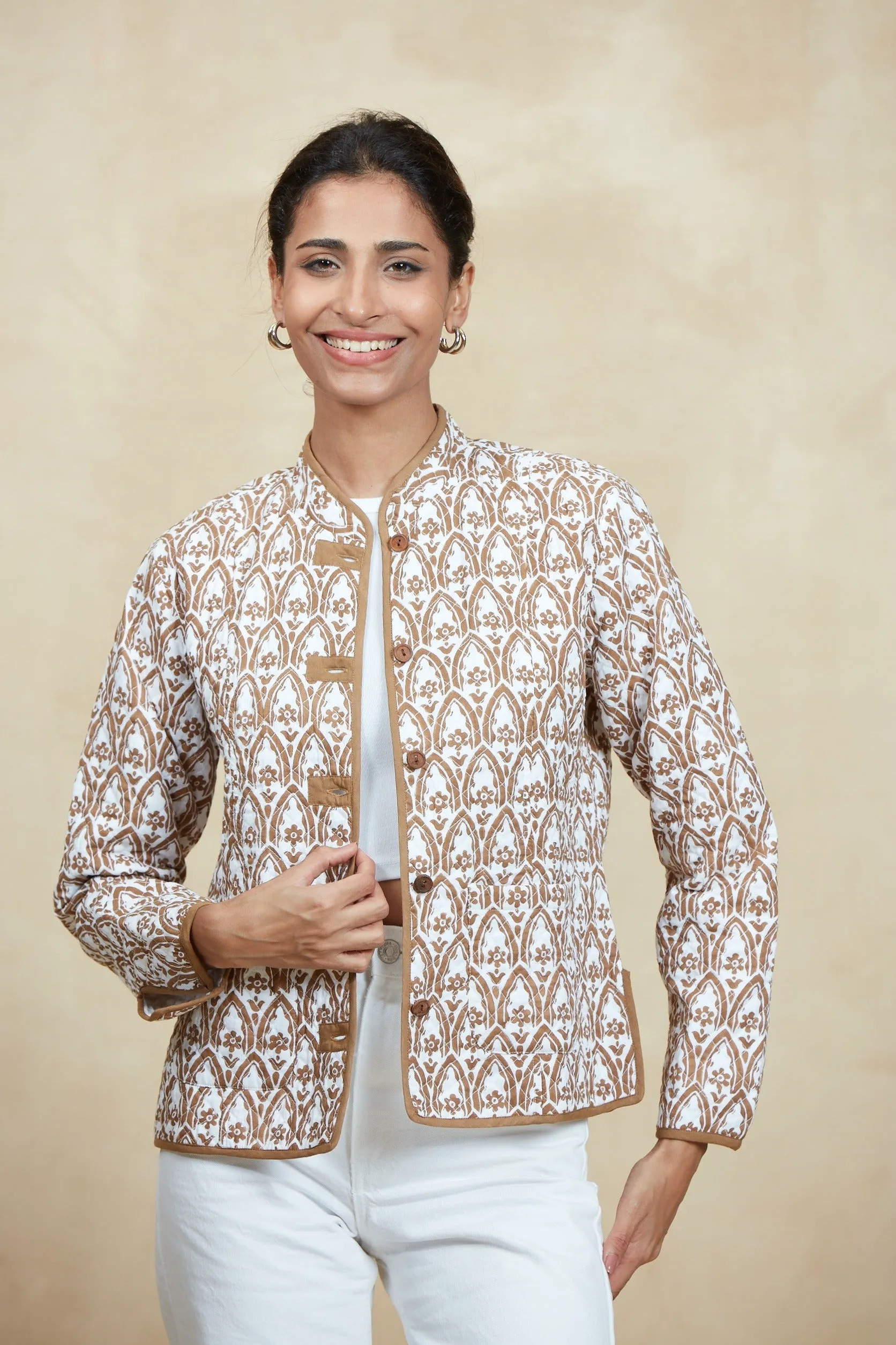 ANDY JACKET TAORMINA BROWN sold by Ro's Garden