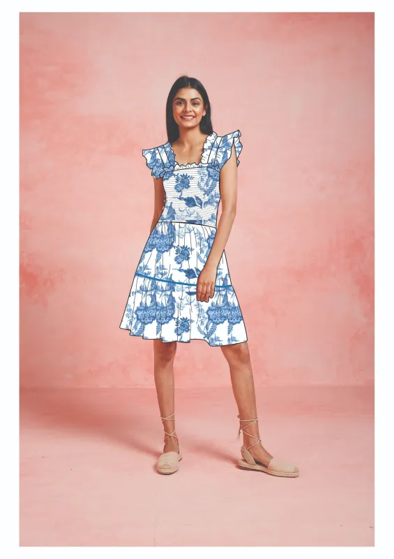 ELENA SHORT DRESS TIFFANY BLUE sold by Ro's Garden