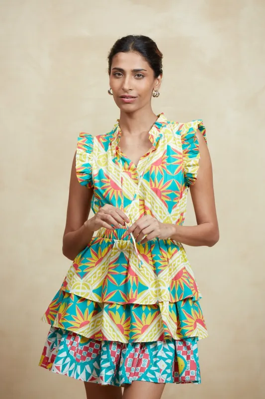 BIMBA SHORT DRESS SICILY YELLOW sold by Ro's Garden