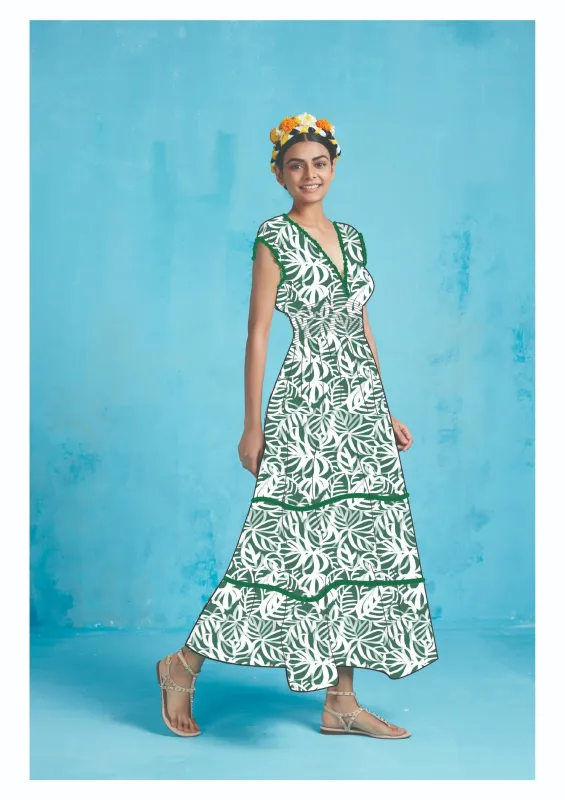 HILDA DRESS MIRNA GREEN sold by Ro's Garden