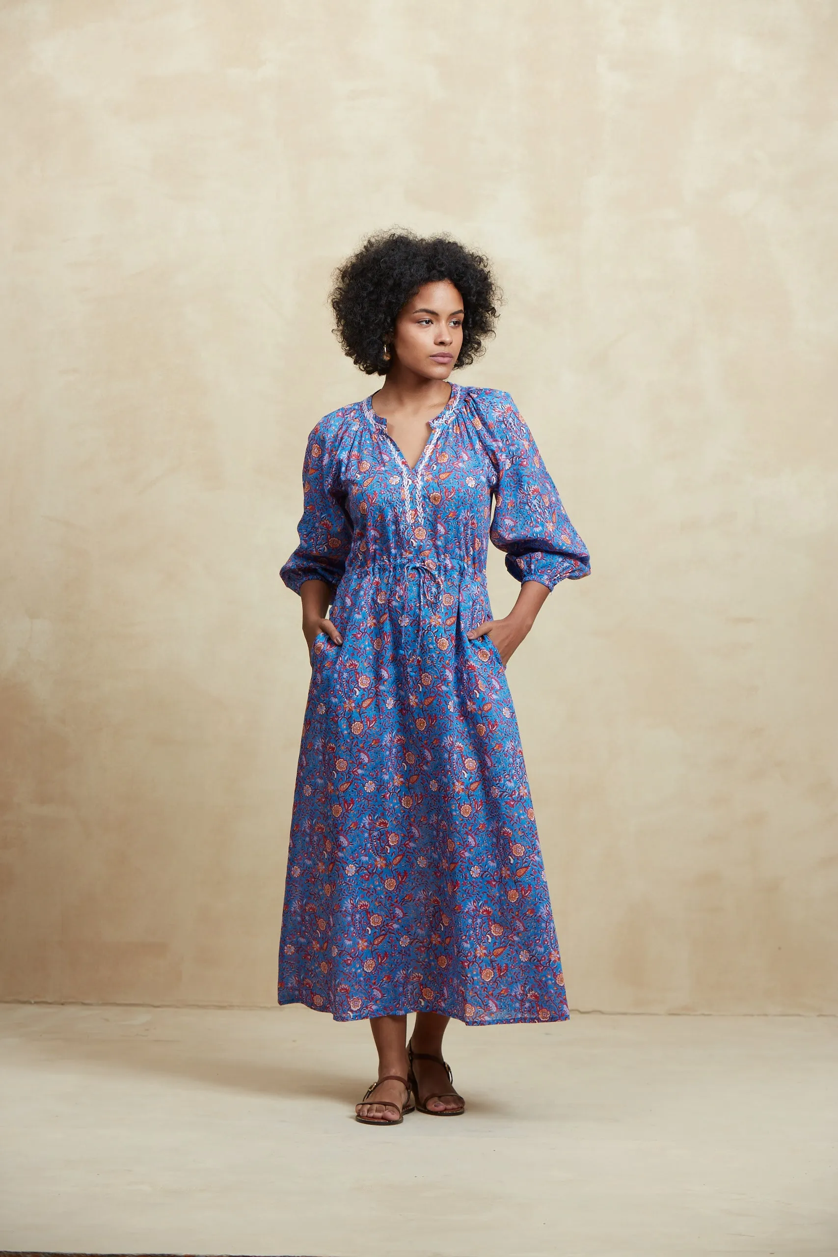 AMALFI MAXI DRESS CEZANNE BLUE sold by Ro's Garden product image thumbnail 2