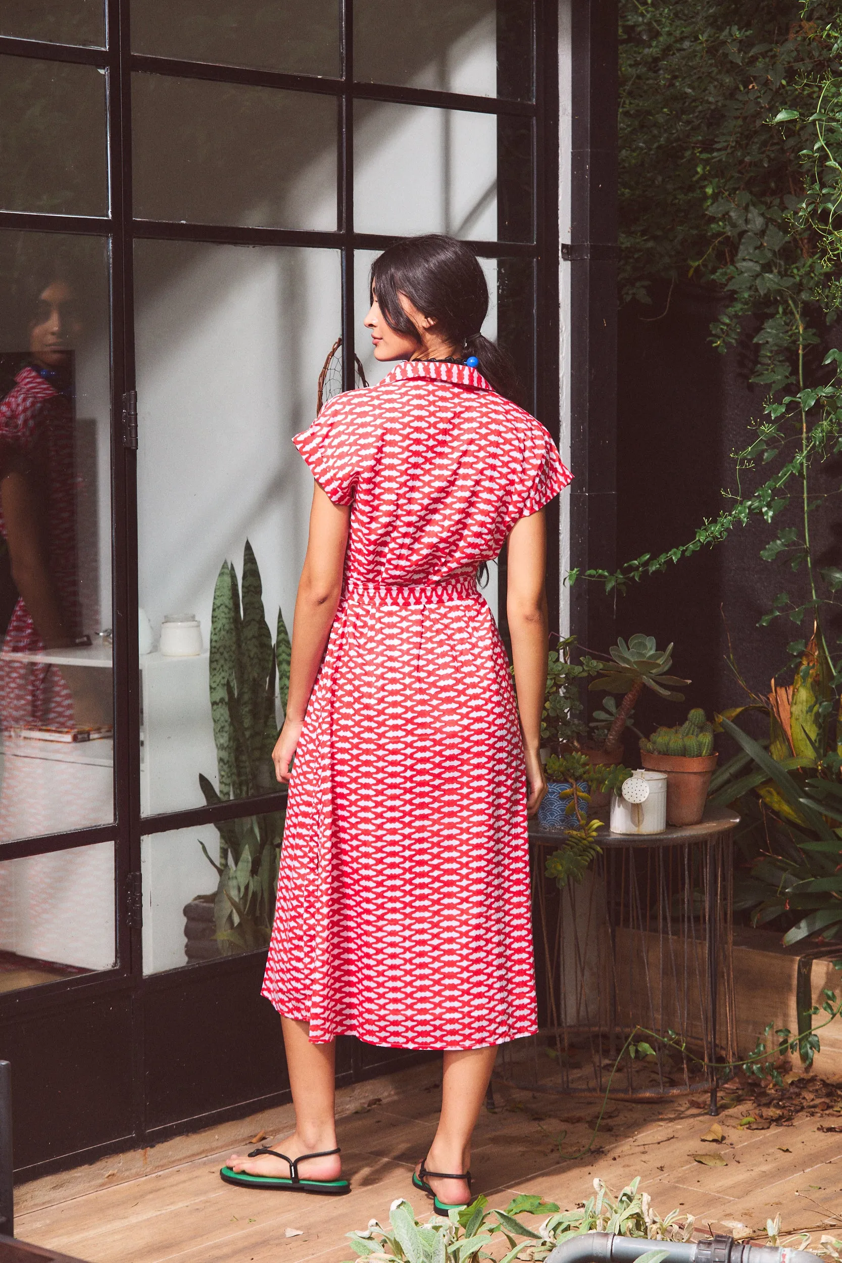 CATHERINE MAXI DRESS CAPRI RED sold by Ro's Garden product image thumbnail 4