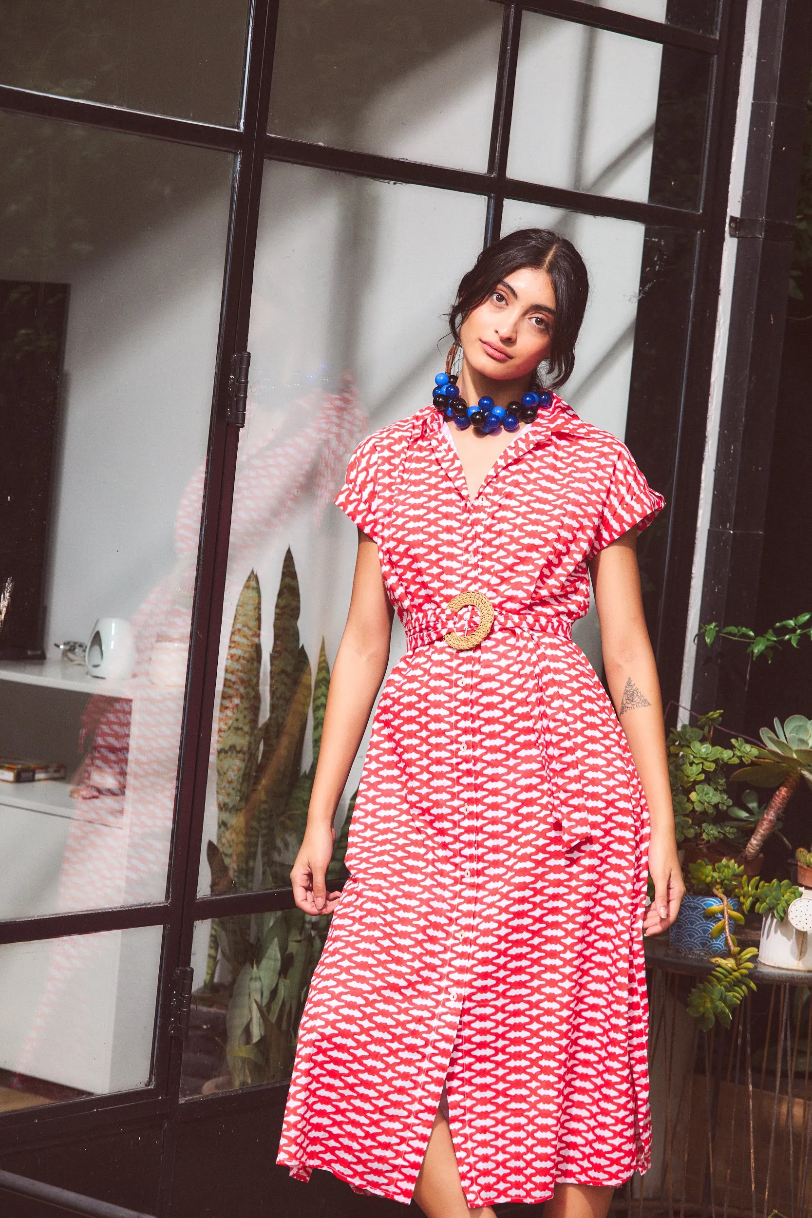 CATHERINE MAXI DRESS CAPRI RED sold by Ro's Garden product image thumbnail 5