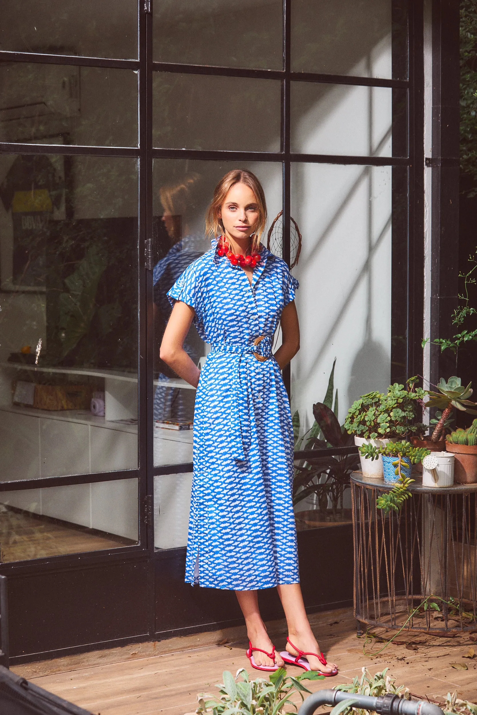 CATHERINE MAXI DRESS CAPRI BLUE sold by Ro's Garden product image thumbnail 2