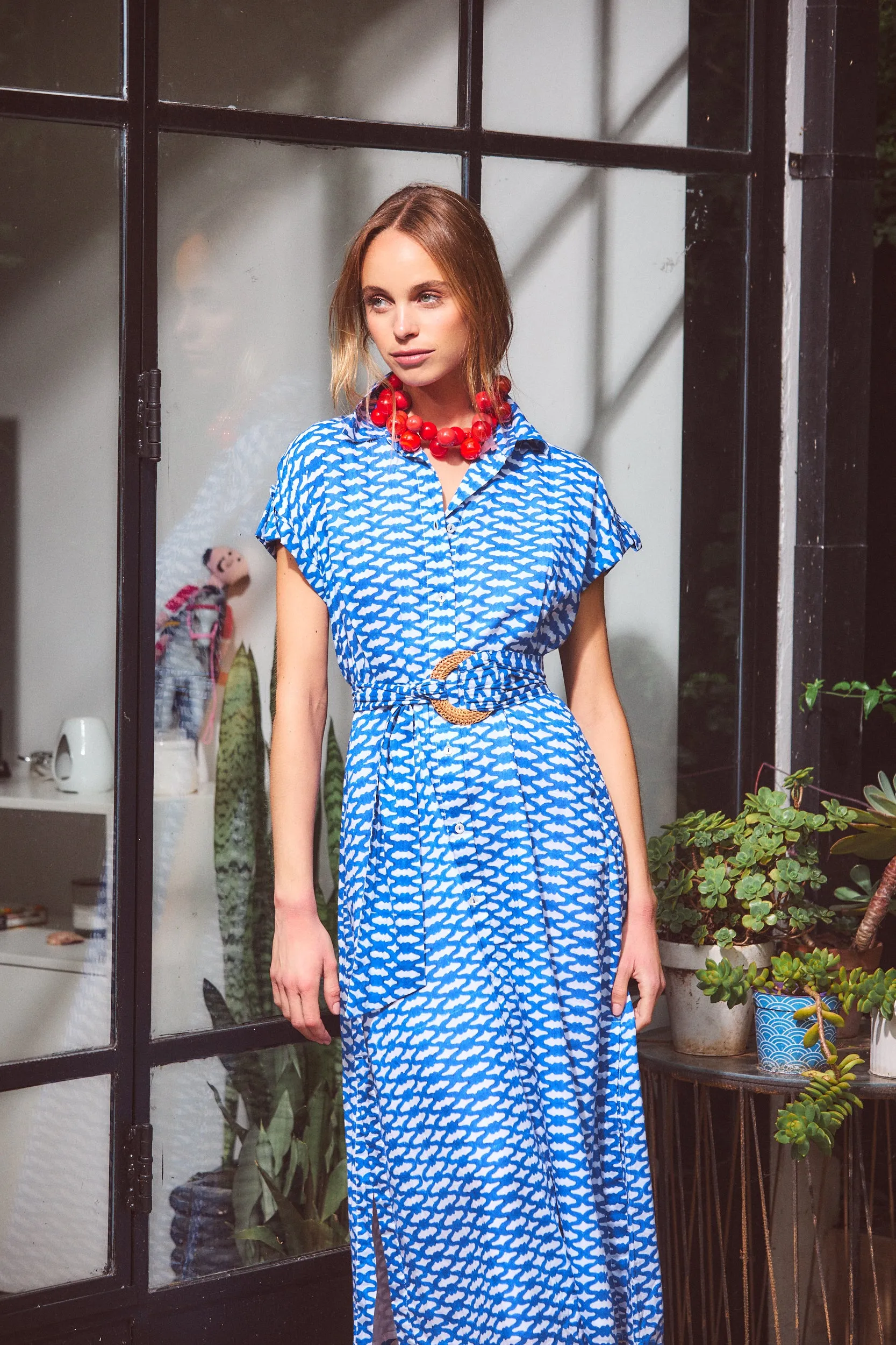 CATHERINE MAXI DRESS CAPRI BLUE sold by Ro's Garden product image thumbnail 5