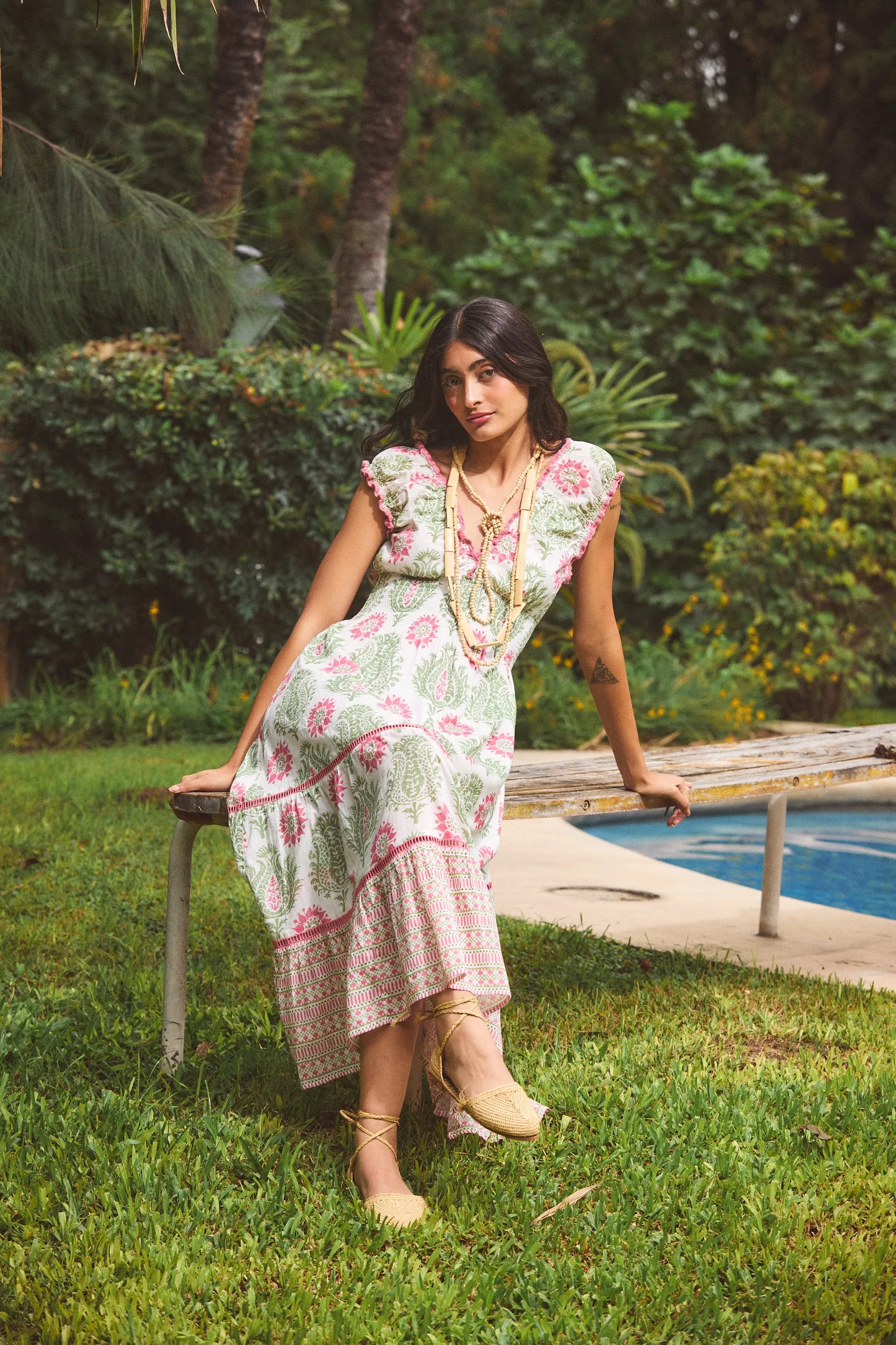 HILDA MIDI DRESS VESUVIO PINK sold by Ro's Garden product image thumbnail 3