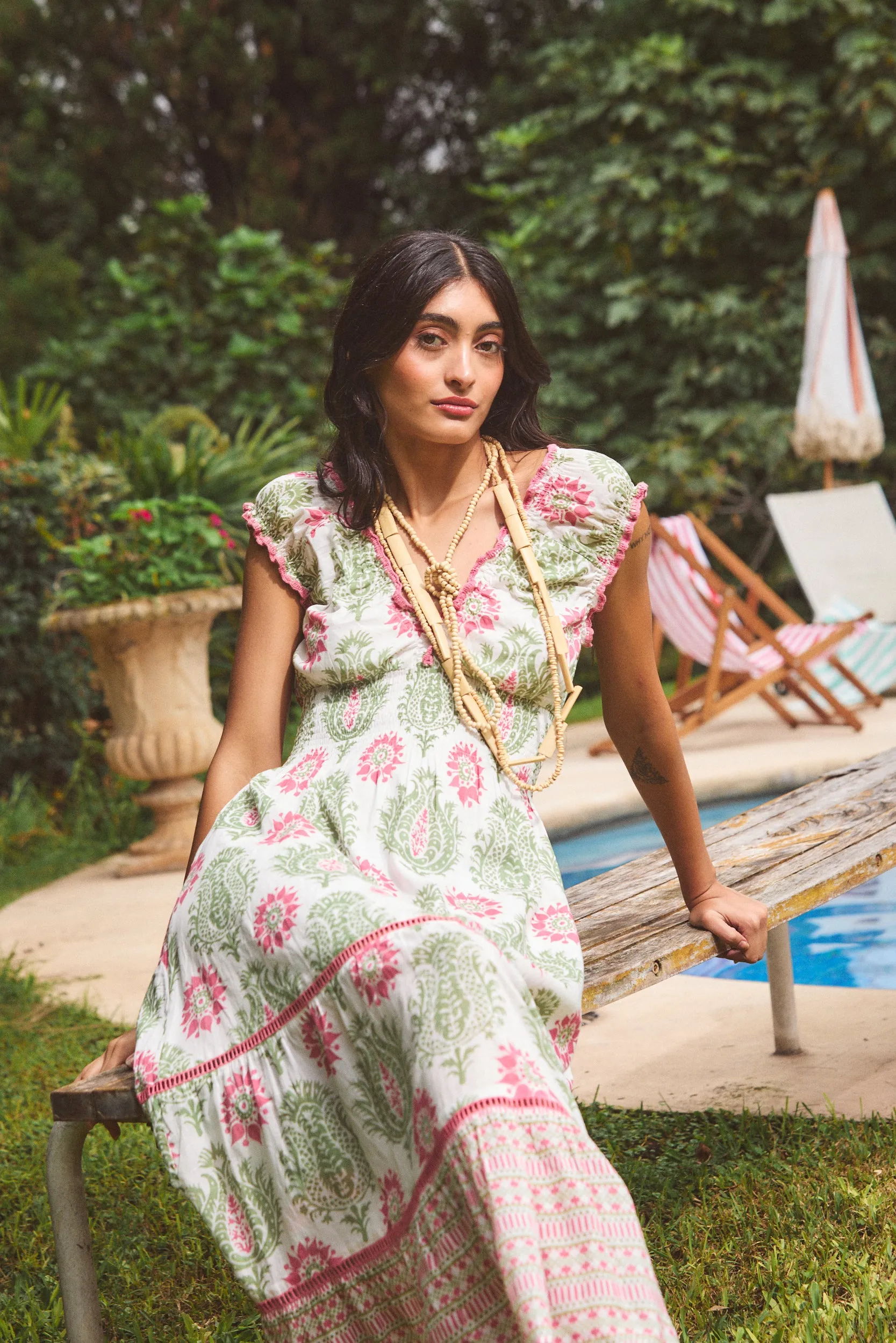 HILDA MIDI DRESS VESUVIO PINK sold by Ro's Garden