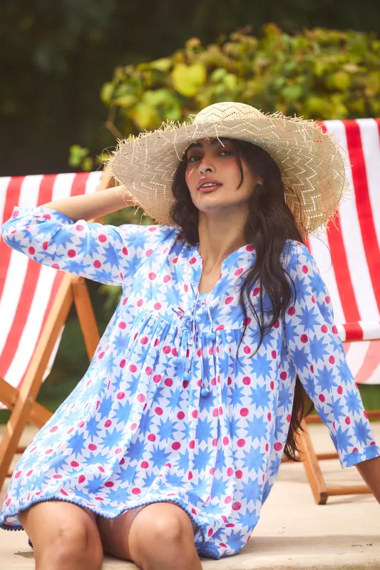 SEYCHELLES SHORT TUNIC POSITANO BLUE sold by Ro's Garden