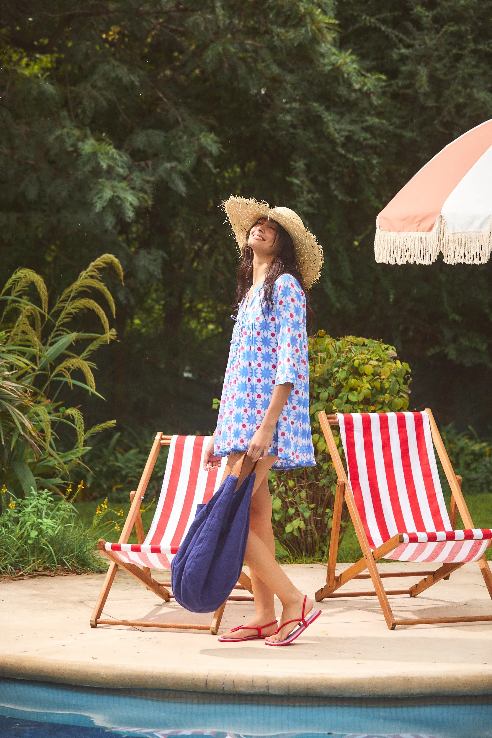 SEYCHELLES SHORT TUNIC POSITANO BLUE sold by Ro's Garden product image thumbnail 2