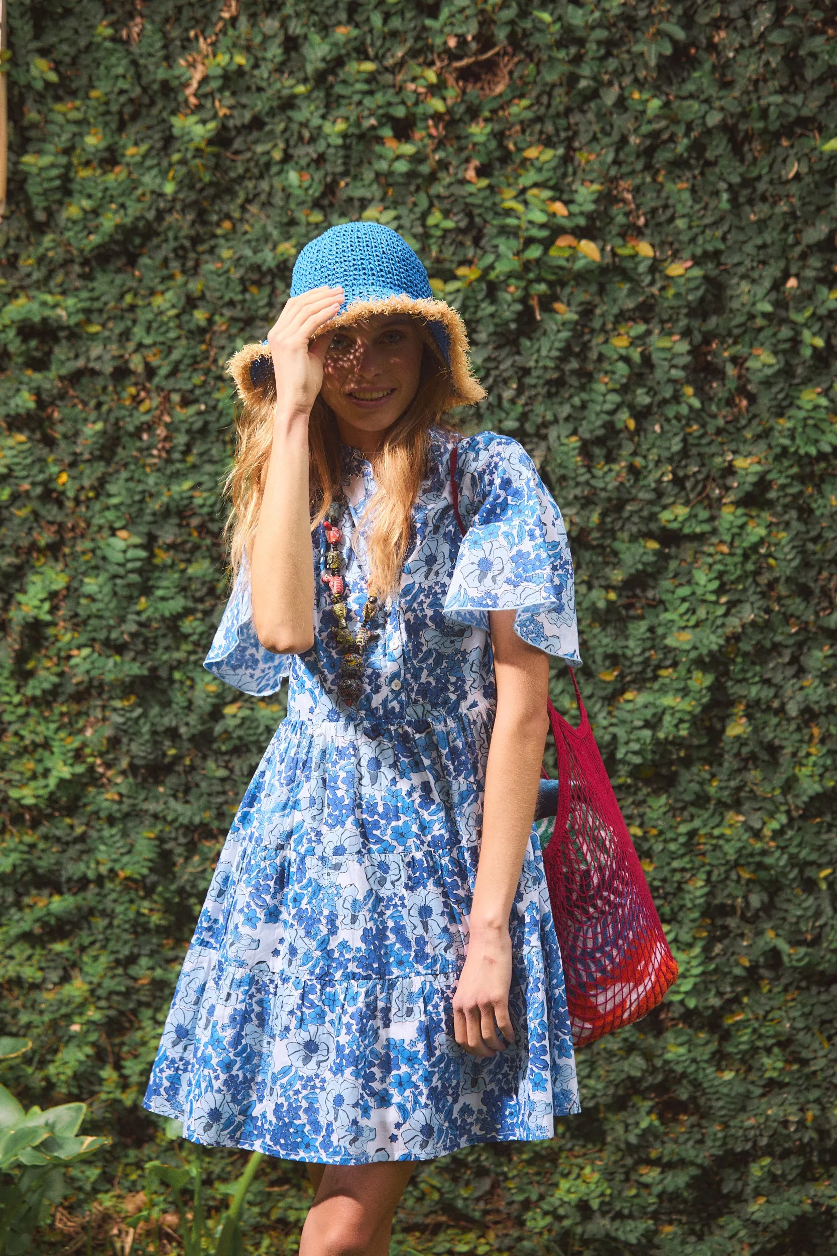 VIBEKA SHORT DRESS NERANO BLUE sold by Ro's Garden product image thumbnail 4