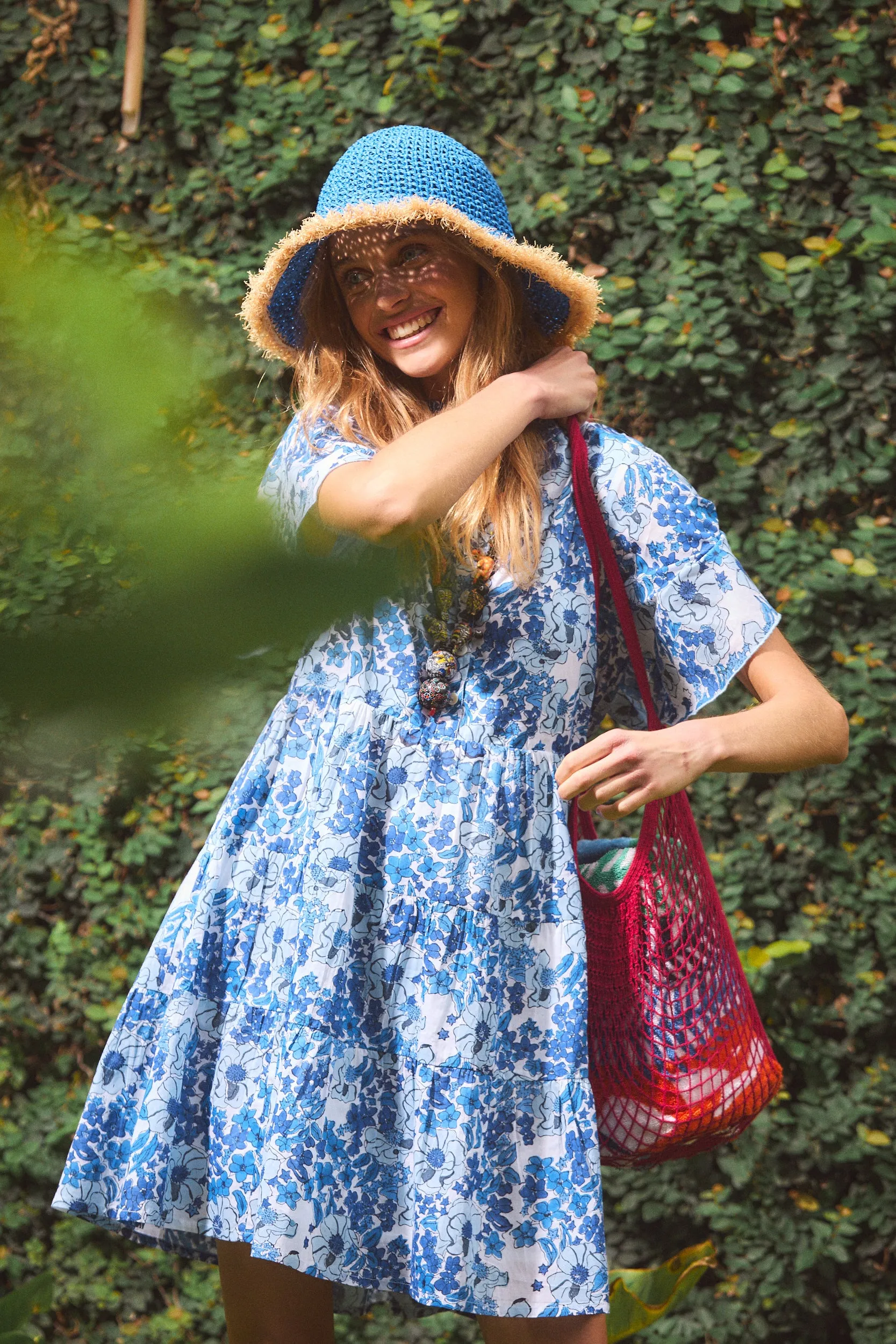 VIBEKA SHORT DRESS NERANO BLUE sold by Ro's Garden product image thumbnail 5