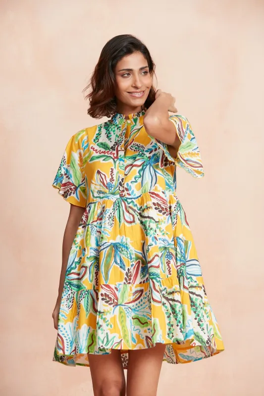 VIBEKA SHORT DRESS OLINDA ORANGE sold by Ro's Garden