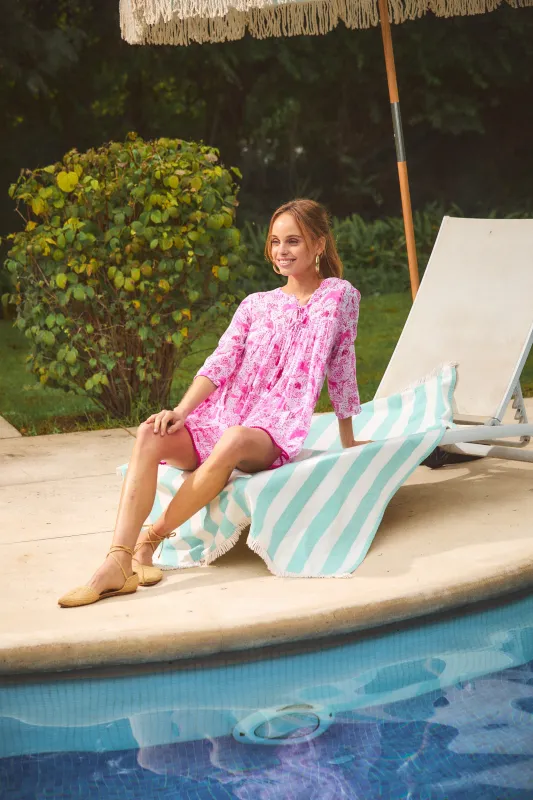 SEYCHELLES SHORT TUNIC ANAPLOIS PINK sold by Ro's Garden