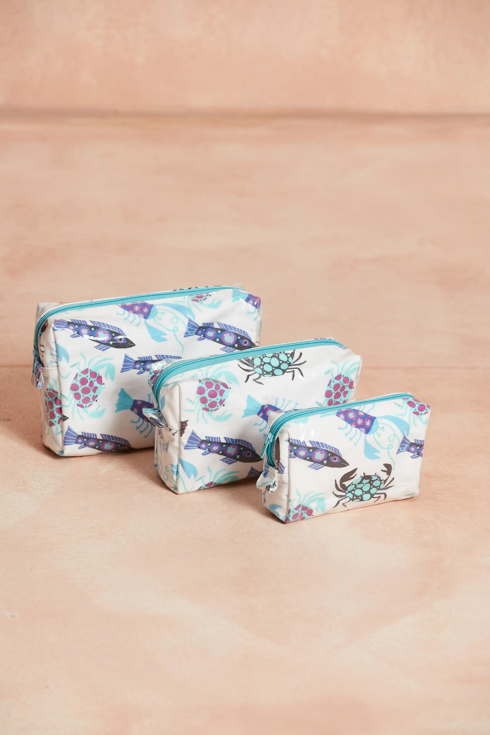 GOGO COSMETIC BAG CARANGUEJO BLUE sold by Ro's Garden