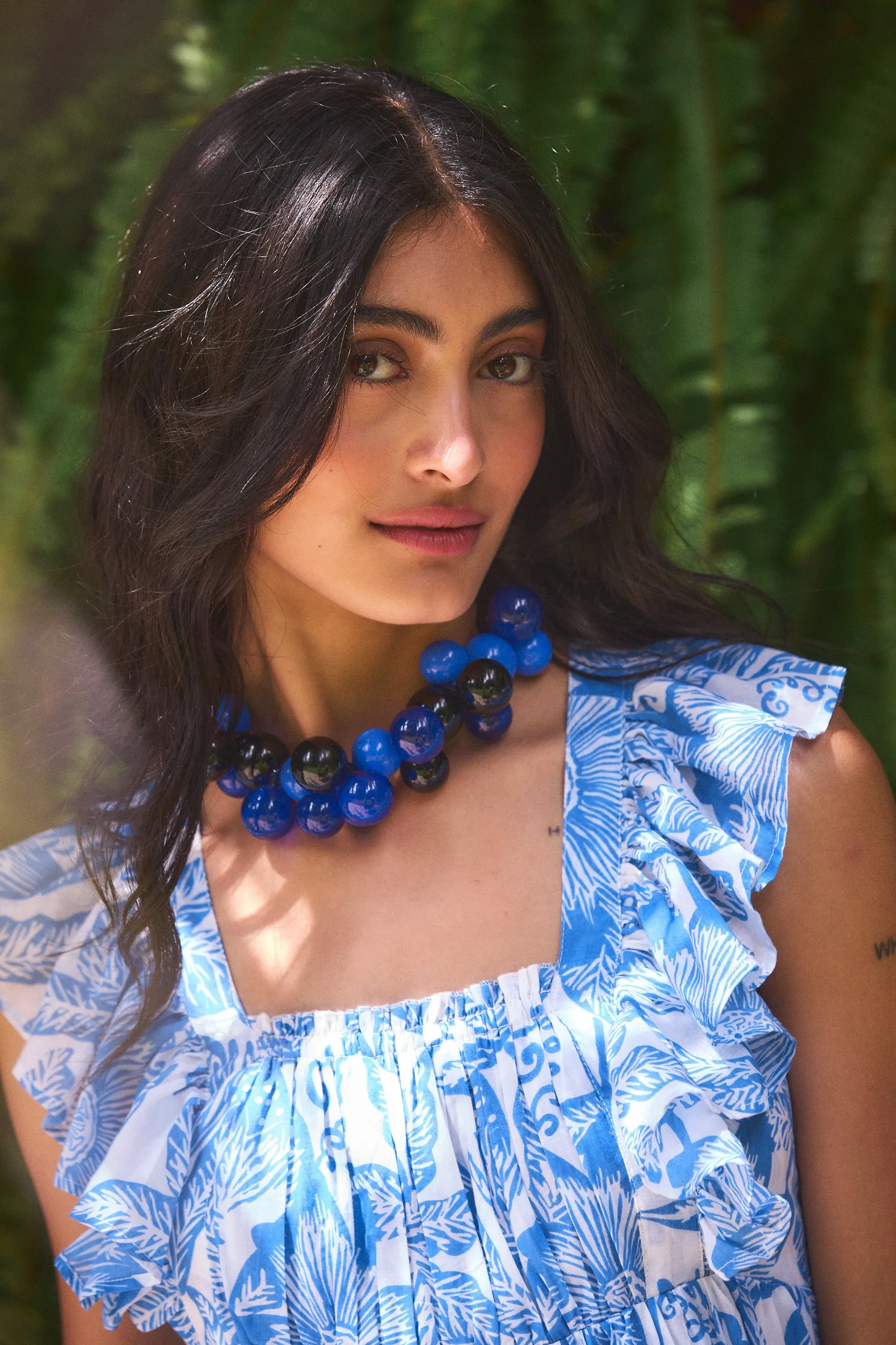 FLOSS MAXI DRESS PASSIONARIA BLUE sold by Ro's Garden