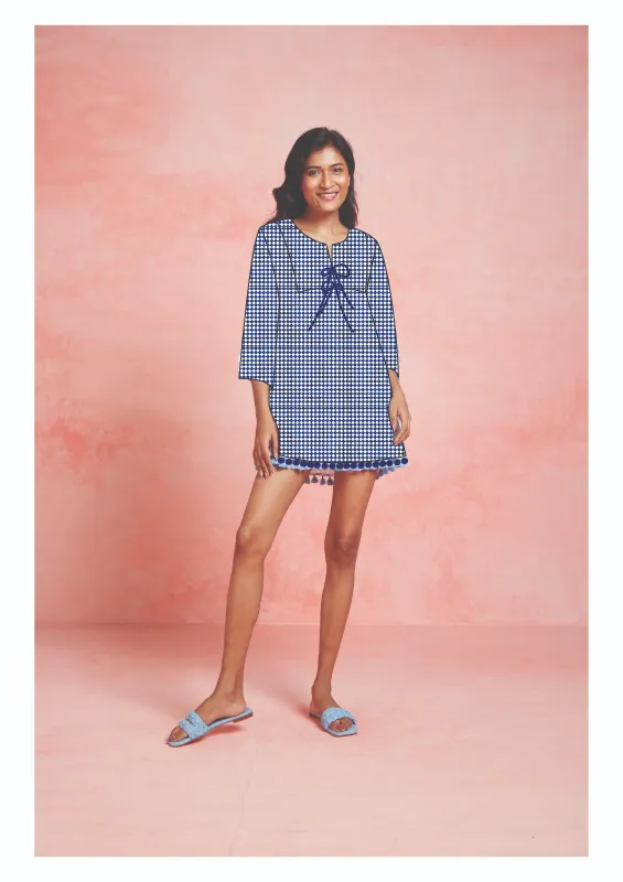 SEYCHELLES SHORT TUNIC SORRENTO BLUE sold by Ro's Garden