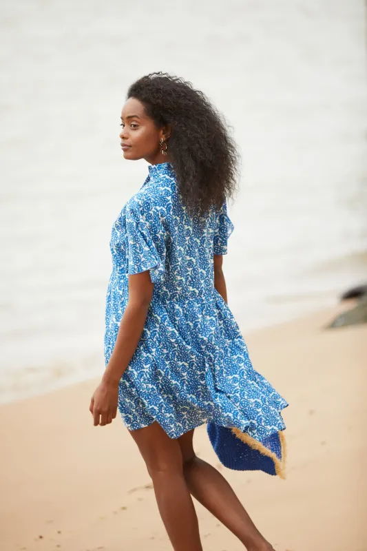 VIBEKA SHORT DRESS PANAJI BLUE sold by Ro's Garden