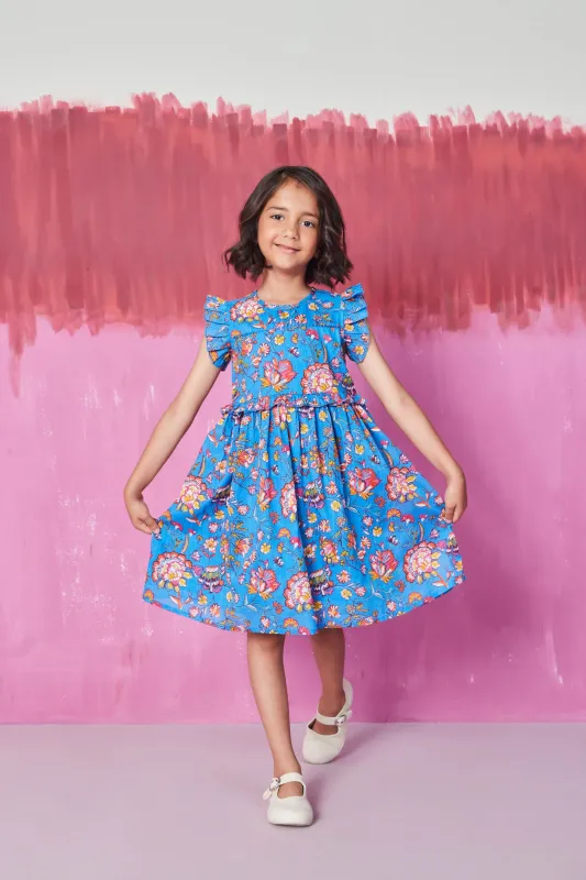 NICOLE GIRLS DRESS BARU LIGHT BLUE sold by Ro's Garden