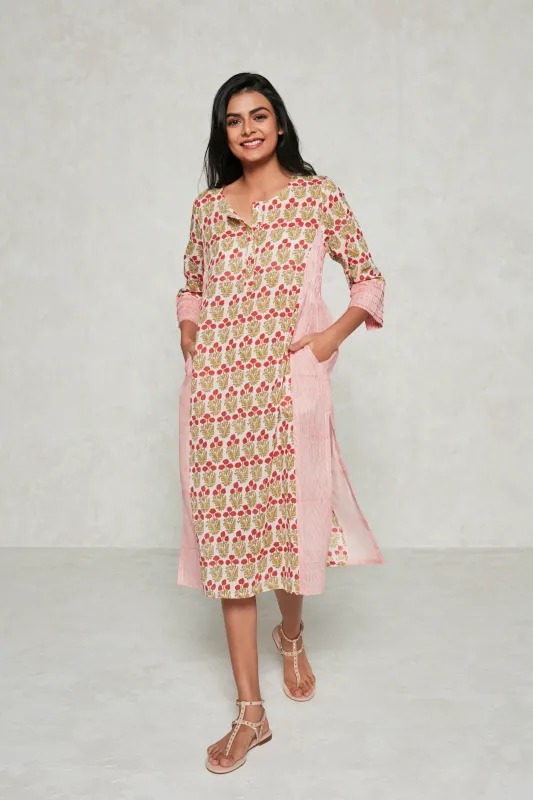 DIANA LONG KURTA OLEANDER RED sold by Ro's Garden