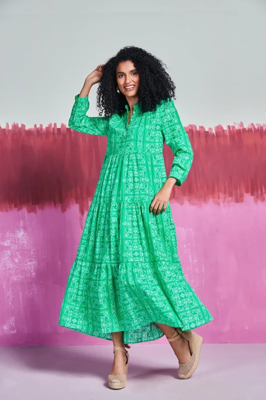 RIO MAXI DRESS JAMMU GREEN sold by Ro's Garden