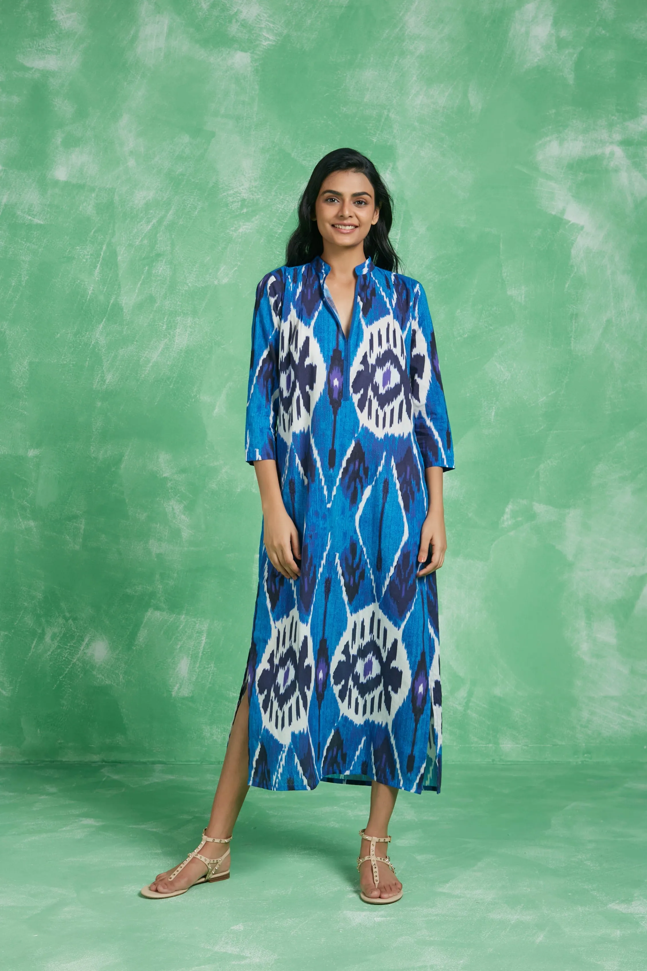 ASHA LONG KURTA BAZAAR BLUE sold by Ro's Garden