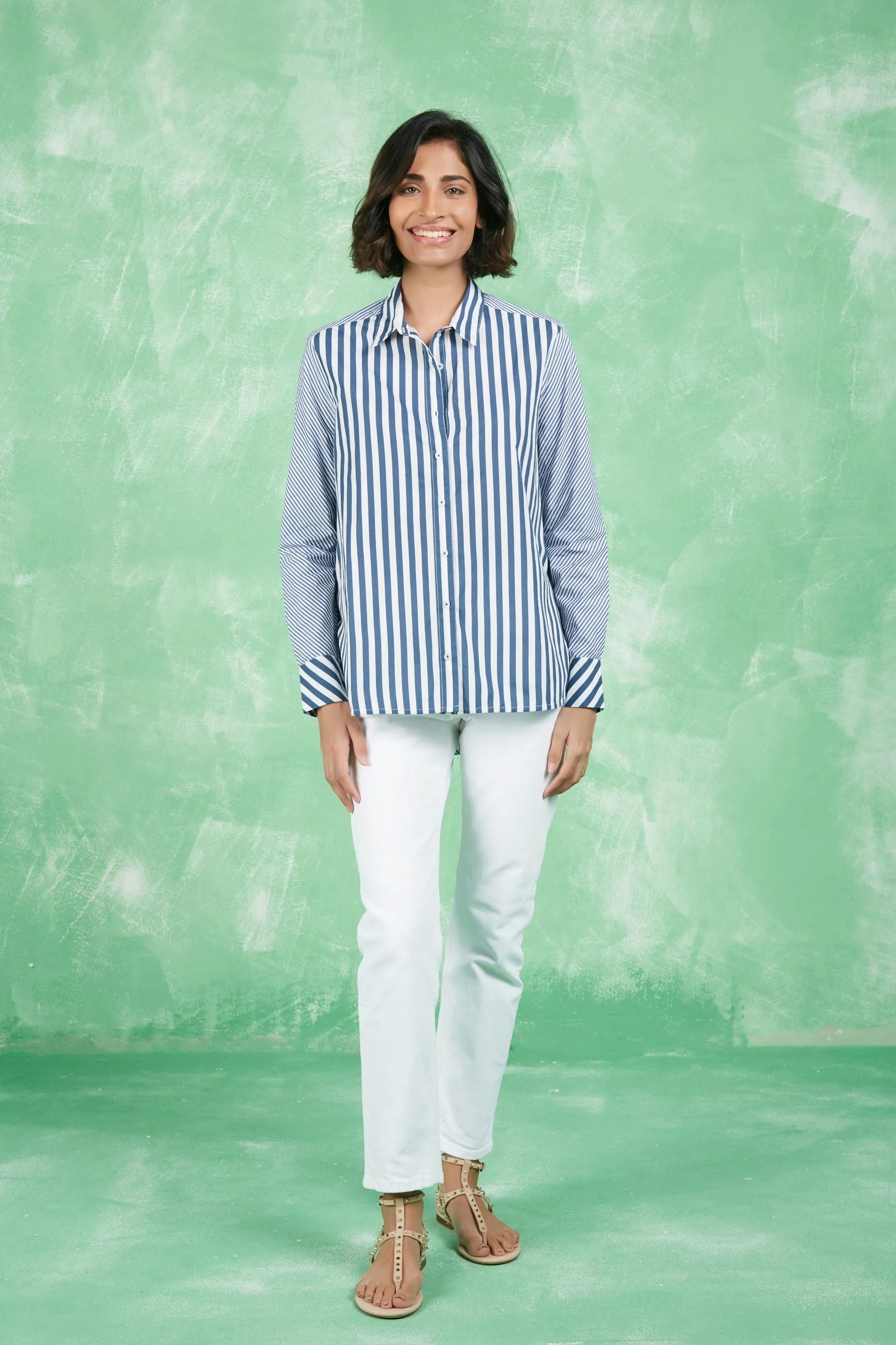 NATAL SHIRT STRIPES BLUE sold by Ro's Garden