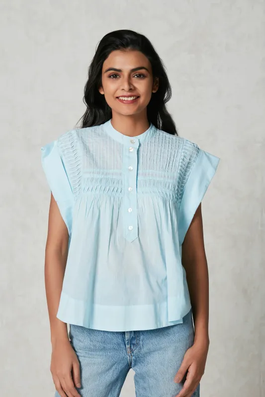 NINI TOP SOLID LIGHT BLUE sold by Ro's Garden