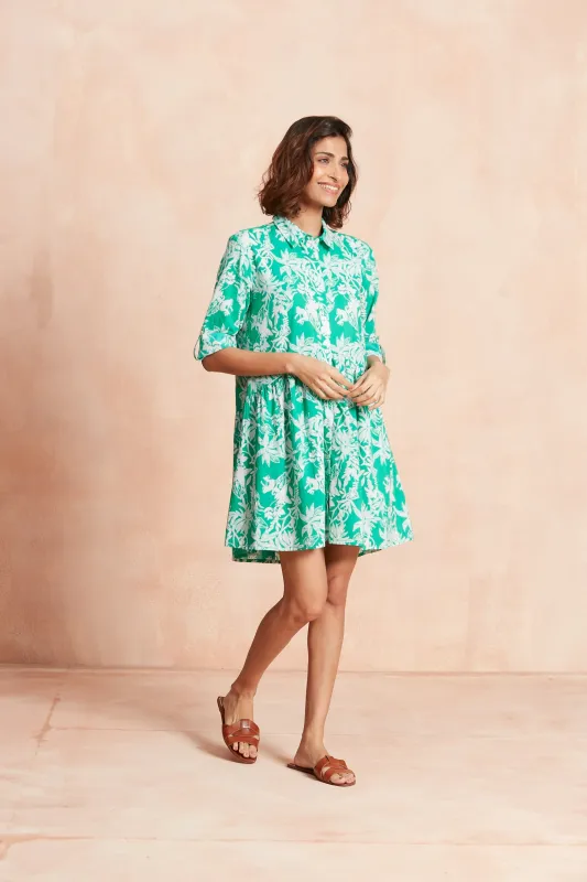 DEAUVILLE SHORT DRESS AMAZONIA GREEN sold by Ro's Garden