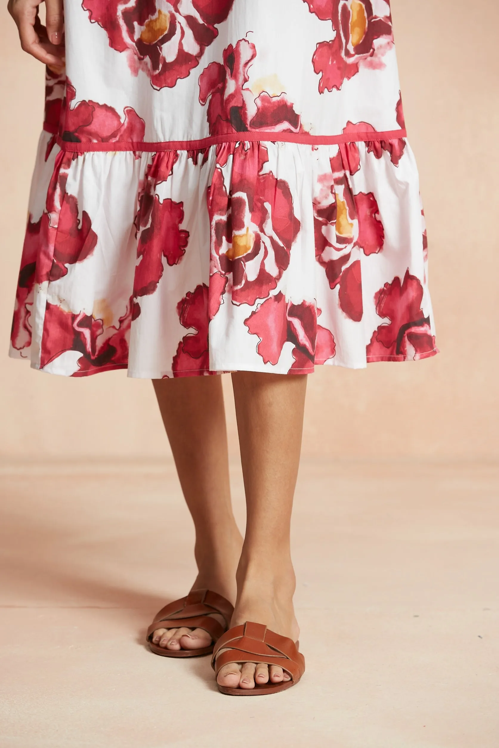 CC FREYA CRISPY COTTON MIDI DRESS NACAR PINK sold by Ro's Garden product image thumbnail 2