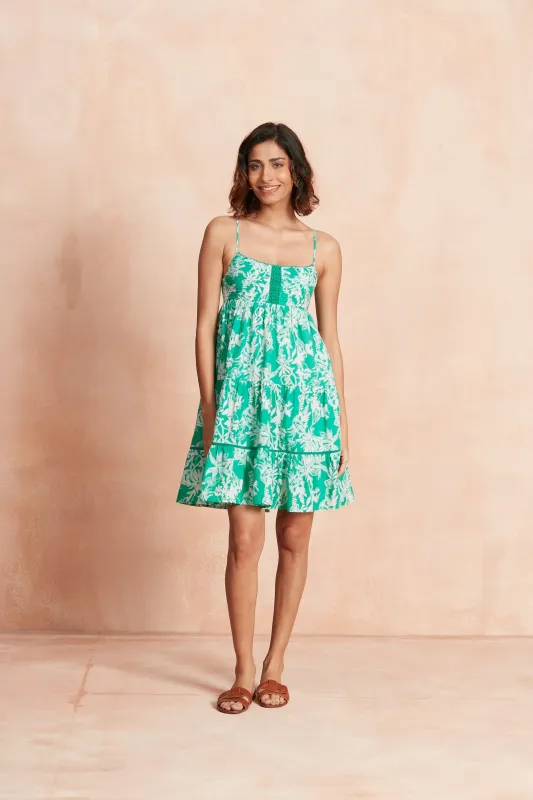 CARDIFF SHORT DRESS AMAZONIA GREEN sold by Ro's Garden