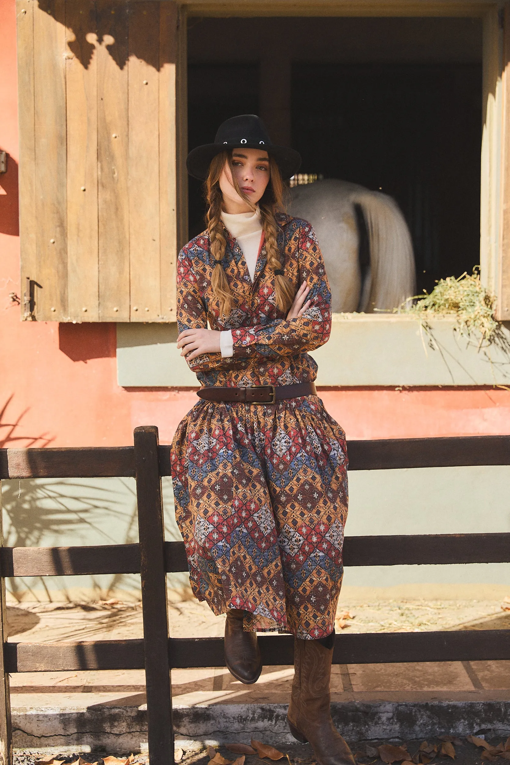 JEREMIE MAXI DRESS LACHEN BROWN sold by Ro's Garden product image thumbnail 4