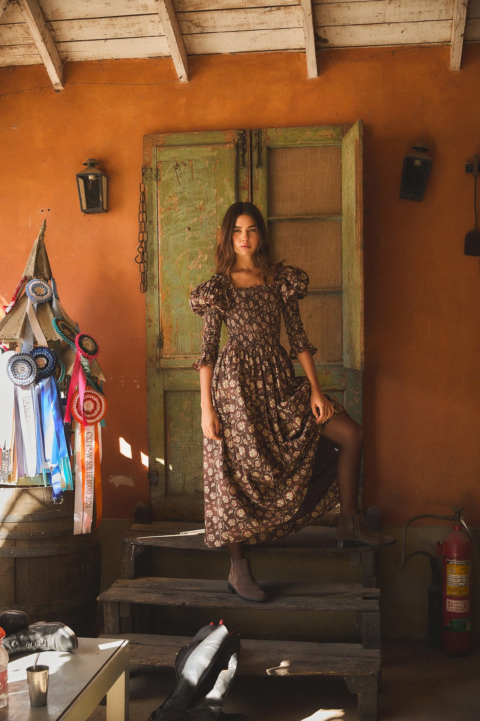 JOCELYN MAXI DRESS BHIM BROWN sold by Ro's Garden product image thumbnail 2